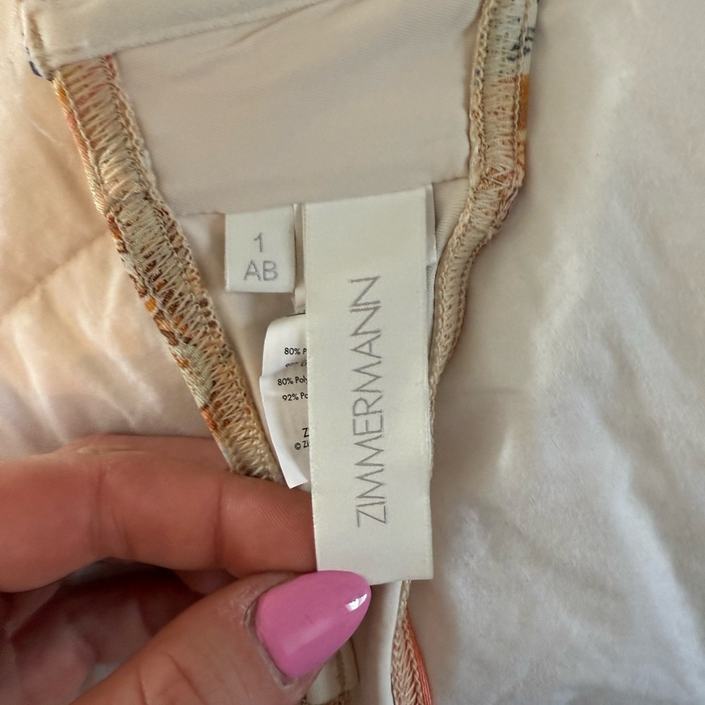 Zimmermann Colorful Patchwork Bikini Top - image 3